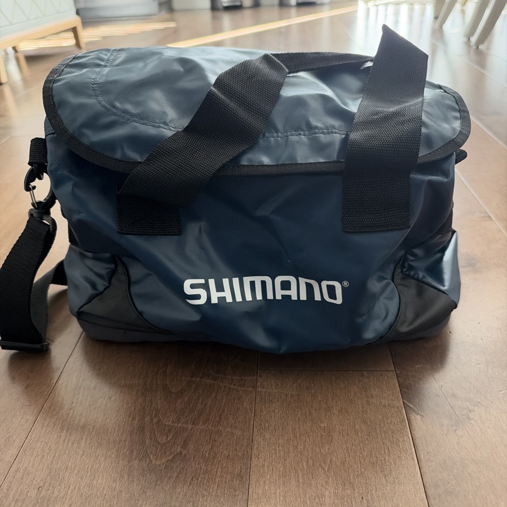 Shimano Limited Edition Waterproof Tackle Bag Navy Blue Marine Boat Duffel